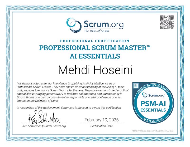 PSM-AI Certificate