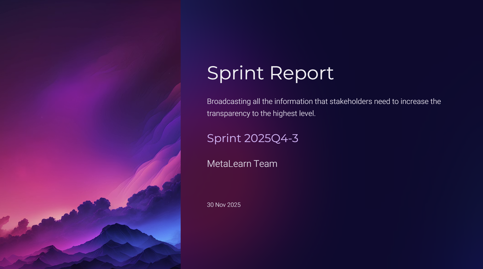 Sprint Report